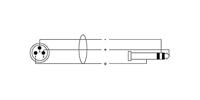Cordial EM 1,5 MV XLR Verbindingskabel [1x XLR-stekker 3-polig - 1x Jackplug male 6,3 mm (stereo)] 1.50 m Zwart - thumbnail