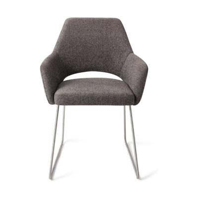 Jesper Home Eetkamerstoel 'Yanai' Slide Steel, kleur Amazing Grey