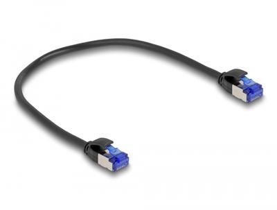 Delock 80225 RJ45 Netwerkkabel, patchkabel CAT 6A S/FTP 0.25 m Zwart 1 stuk(s)