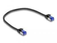 Delock 80225 RJ45 Netwerkkabel, patchkabel CAT 6A S/FTP 0.25 m Zwart 1 stuk(s) - thumbnail