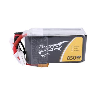Tattu LiPo accupack 11.1 V 850 mAh Aantal cellen: 3 75 C Softcase XT30