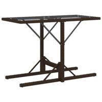 3-delige Bistroset met kussens poly rattan bruin - thumbnail