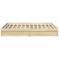 Bedframe met lades bewerkt hout sonoma eikenkleurig 160x200 cm - thumbnail