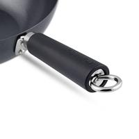 Ken Hom wokpan met greep 27 cm staal zwart/zilver - thumbnail