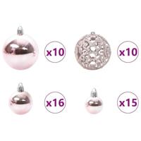 Kerstbal Set met 300 LED 120 pcs Roze Kunststof - thumbnail