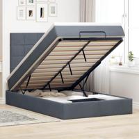 Ottoman bed met matrassen 120x190cm fluweel donkergrijs - thumbnail