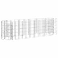 Gabion plantenbak verhoogd 190x50x50 cm gegalvaniseerd ijzer - thumbnail