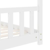 Kinderbedframe massief grenenhout wit 70x140 cm - thumbnail