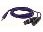 DAP FL37 aux kabel - 2x XLR female -> mini-jack stereo 1,5 meter