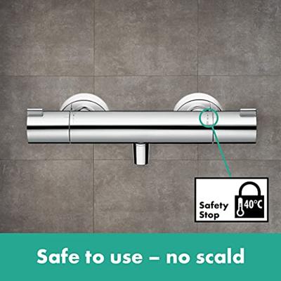 Hansgrohe Ecostat 1001cl thermostaat met stang 90cmm crometta vario handdouche wit chroom 27813400 - thumbnail