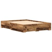Bedframe met lades met lade Oud hout 135 x 190 cm Bewerkt hout - thumbnail