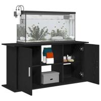 Aquariumstandaard 121x41x58 cm spaanplaat zwart eikenkleurig - thumbnail