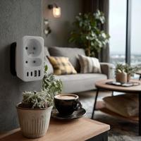 Maclean-stroomaansluiting x2 + 4xUSB, splitter met 2 aansluitingen, 2xUSB A, 2xUSB C PD 20W, 1x16A + 1x6A, MCE249 F/W - thumbnail