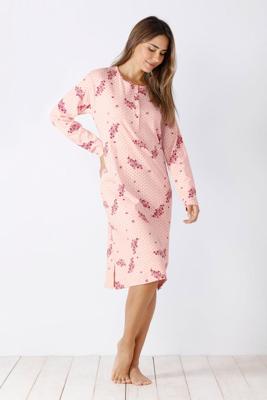 Warm roze dames nachthemd Hajo