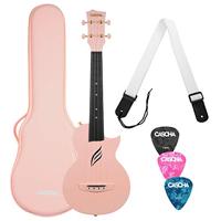 Cascha HH 2288 carbon fiber concert ukelele set roze - thumbnail