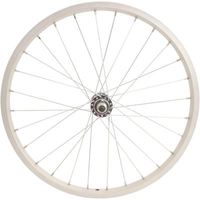 Voorwiel 20*175 aluminium vaste as - zilver