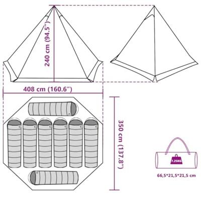 Tipitent 6-persoons waterdicht olijfgroen Tipitent 6-persoons waterdicht olijfgroen