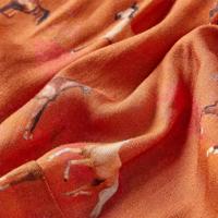 Kinderrokje met paardenprint 92 cognackleurig - thumbnail