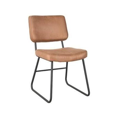 LABEL51 Eetkamerstoel 'Noah' Micro Suede, kleur Cognac