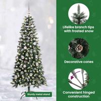 VidaXL Kunstkerstboom met 150 led groen 150 cm pvc en plastic en staal - thumbnail