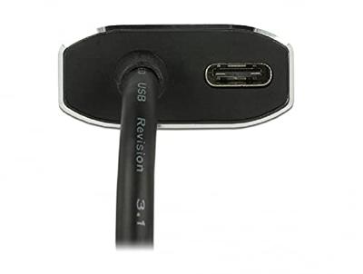 DeLOCK usb-c (male) > mini displayport (female) met pd functie adapter (donkergrijs, 0,2 meter)