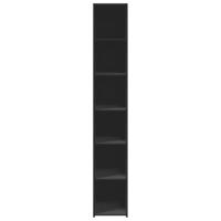 Hoge kast 30x41x185 cm bewerkt hout zwart - thumbnail