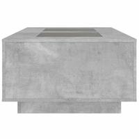 Salontafel met Infinity LED 116x69x40 cm betongrijs - thumbnail