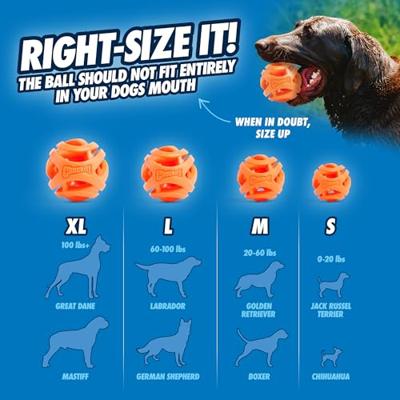 CHUCKIT BREATHE RIGHT FETCH BAL ORANJE 7 CM - thumbnail