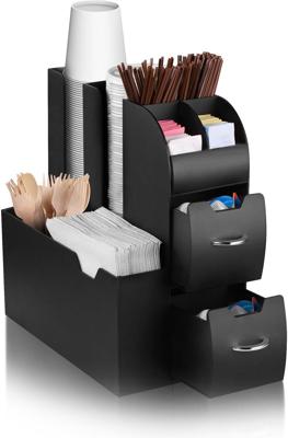 Take A Break by CEP organisatie toren voor de koffiehoek of keuken, 7 compartimenten, zwart