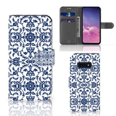 Samsung Galaxy S10e Hoesje Flower Blue Samsung Galaxy S10e Hoesje Flower Blue