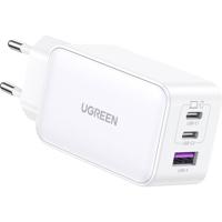 UGREEN Nexode Laadadapter 65 W USB-C bus, USB-C bus, USB-A-bus Wit Binnen - thumbnail