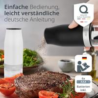 Set van 2 elektrische molens - ADE - MOLEN - Glas/Synthetisch - H 18,3 cm - Zwart-wit - thumbnail