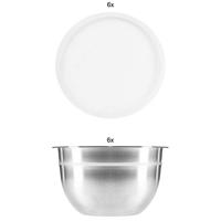 Krumble Mengkommen set van 6 met deksels - RVS - thumbnail