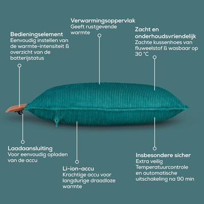 Beurer HK 77 Heaty celestial-green Elektrisch kussen Groen