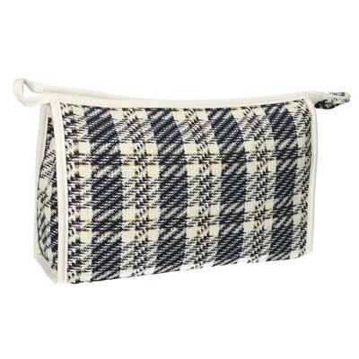 Traveller Toilettas tweed ruit 26x16cm Traveller Toilettas tweed ruit 26x16cm