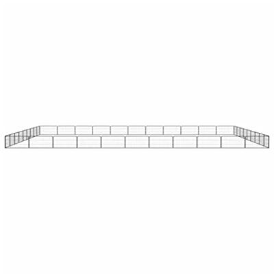 Hondenkennel 40 panelen 100x50 cm gepoedercoat staal zwart