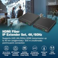 Digitus DS-55350 HDMI-extender HDMI, HDMI-ingang, HDMI-uitgang, SFP, Aansluiting voor netvoeding, RS232, Micro-USB, Hoofdtelefoon (3.5 mm jackplug) Via - thumbnail