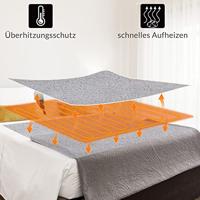 Elektrische Verwarmingsdeken Grijs 180x130cm met Timer - thumbnail