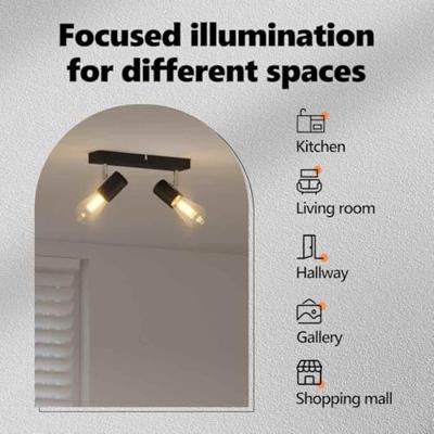 VidaXL Plafondspot met schijnwerpers zwart 26 x 6,5 x 11,5 cm metaal