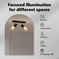 VidaXL Plafondspot met schijnwerpers zwart 26 x 6,5 x 11,5 cm metaal - thumbnail