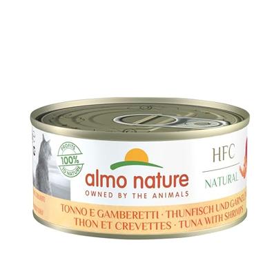 Almo Nature HFC Natural tonijn met garnalen natvoer kat (150 g) 24 x 150 g