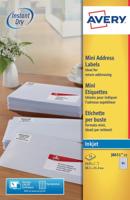 Etiket Avery J8651-25 38.1x21.2mm wit 1625 etiketten - thumbnail