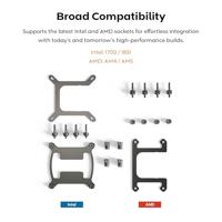 Montech lightflow argb 360 waterkoeling (zwart) - thumbnail