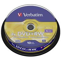 Verbatim DVD + RW 4,7 GB - 4x brandsnelheid, lange levensduur, krasbescherming, 10 Pack Spindle - thumbnail
