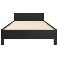 Bedframe met hoofdeinde zonder matras 80x200 cm zwart - thumbnail