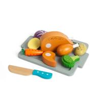 Bigjigs houten gebraden diner speelset, 12dlg. - thumbnail