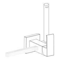 Handdoekhouder t.b.v. bidetmengkraan Tres Cuadro Exclusive Mat Wit Tres - thumbnail