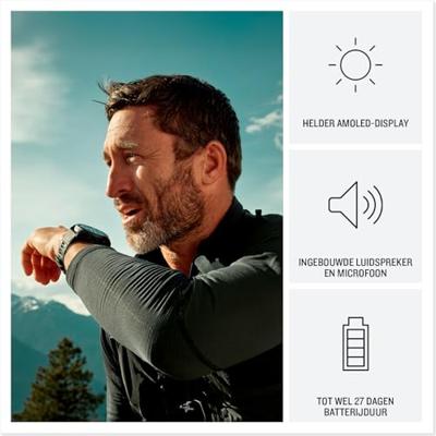 Garmin fēnix 8 Pro 3,56 cm (1.4") AMOLED 51 mm Digitaal 454 x 454 Pixels Touchscreen Grafiet, Titanium Wifi GPS