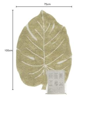 Wasbaar katoenen tapijt Mini Monstera - LORENA CANALS groen Wasbaar katoenen tapijt Mini Monstera - LORENA CANALS groen