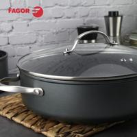 Pan met Deksel Fagor Grijs Ø 28 cm Gehard aluminium - thumbnail